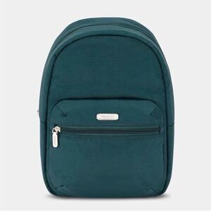 Travelon Anti-Theft Essentials Backpack Teal Peacock RFID Pockets LED Travel bag
